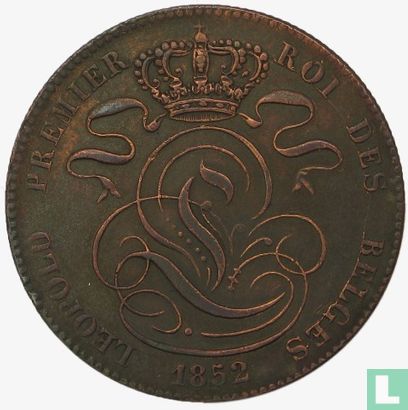 Belgien 5 Centime 1852 (ohne Punkt) - Bild 1