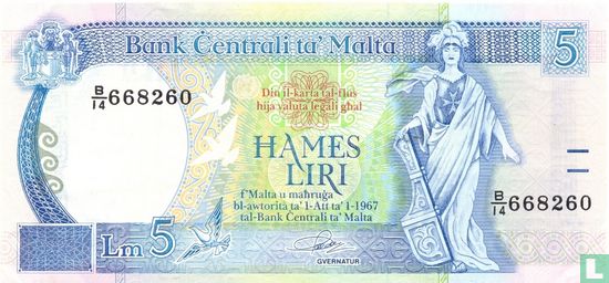 Malta 5 Liri - Afbeelding 1