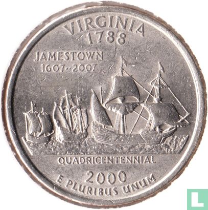 Verenigde Staten ¼ dollar 2000 (P) "Virginia" - Afbeelding 1