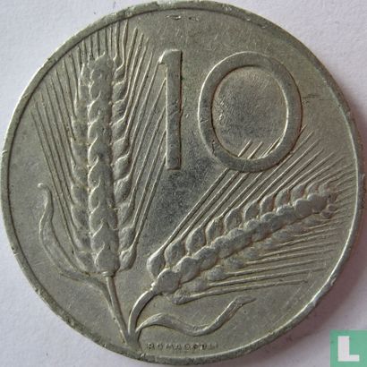 Italien 10 Lire 1955 - Bild 2