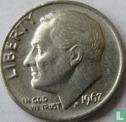 États-Unis 1 dime 1967 - Image 1