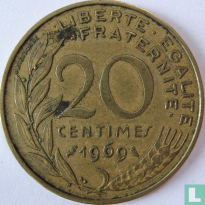 Frankreich 20 Centime 1969 - Bild 1