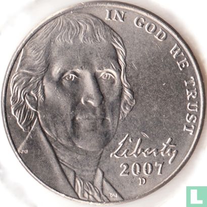 États-Unis 5 cents 2007 (D) - Image 1