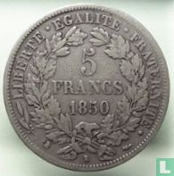 Frankrijk 5 francs 1850 (K) - Afbeelding 1