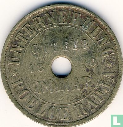 Nederlands-Indië 1 dollar 1890 Plantagegeld Sumatra, Poeloe Radja