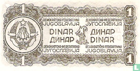 Yougoslavie 1 Dinar 1944 - Image 2