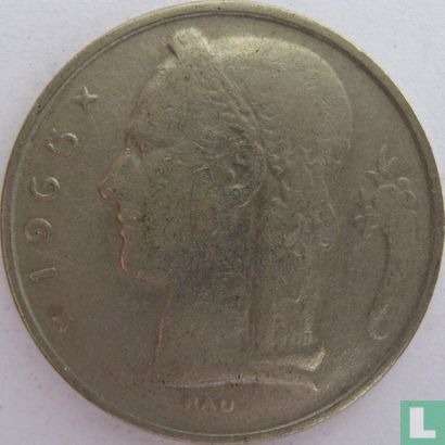 Belgique 5 francs 1965 (FRA) - Image 1