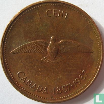 Canada 1 cent 1967 "100th anniversary of Canadian confederation" - Afbeelding 1
