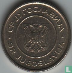 Yougoslavie, 1 dinar 2002 - Image 2