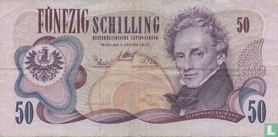 Autriche 50 Schilling 1970 (2. Auflage) - Image 1