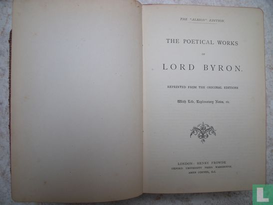 The poetical works of Lord Byron - Bild 2