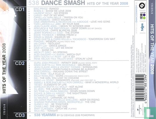 538 Dance Smash - Hits of the Year 2008 - Afbeelding 2