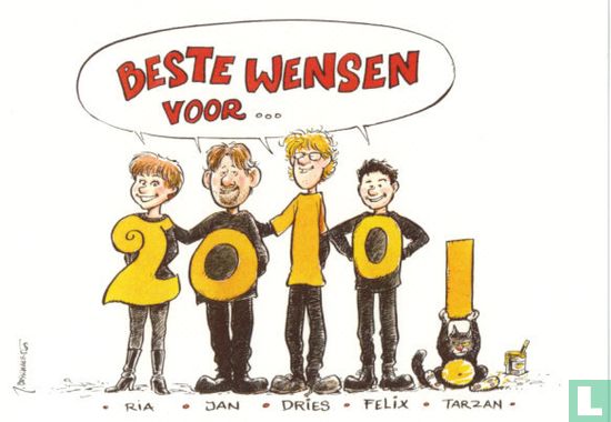 Jan Bosschaert nieuwjaarskaart 2010
