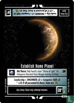 Establish Home Planet
