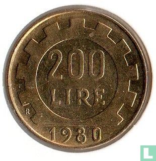 Italië 200 lire 1980 - Afbeelding 1