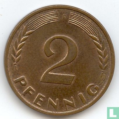 Allemagne 2 pfennig 1962 (F) - Image 2
