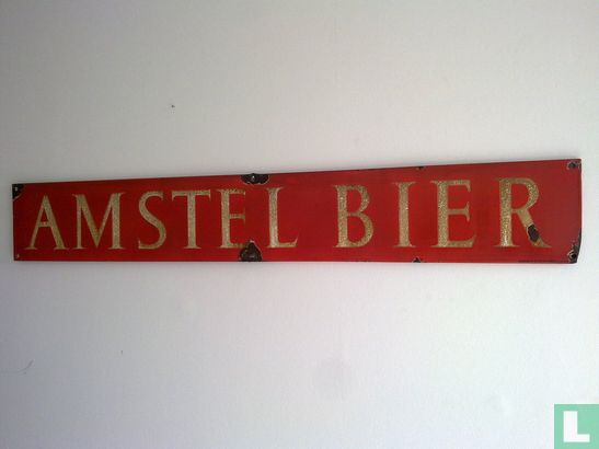 Amstelbier geëmailleerd bord