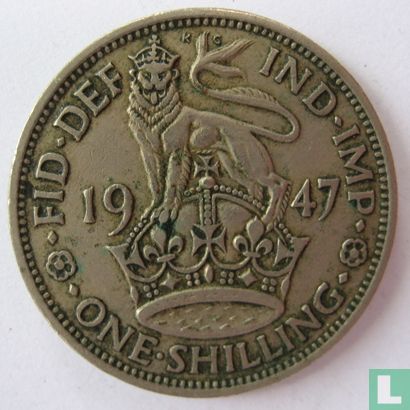 United Kingdom 1 shilling 1947 (english) - Image 1