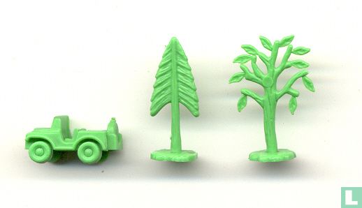 Jeep met bomen