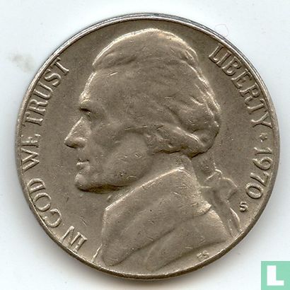 États-Unis 5 cents 1970 (S) - Image 1