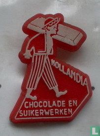 Hollandia Chocolade en suikerwerken [blanc sur rouge]