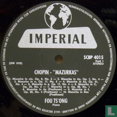 Fou Ts'Ong Chopin Recital - Mazurkas, Sonate in bes opus 58 - Image 3