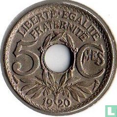 Frankrijk 5 centimes 1920 (type 2 - 2 g) - Afbeelding 1