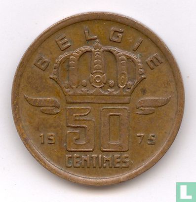 Belgium 50 centimes 1975 (NLD) - Image 1