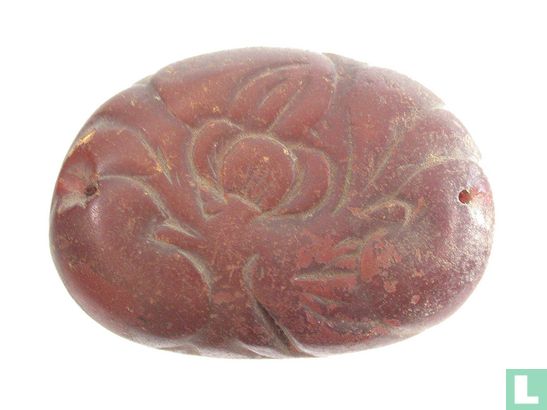 Chinees lotus - flower charm / amulett made from genuine amber