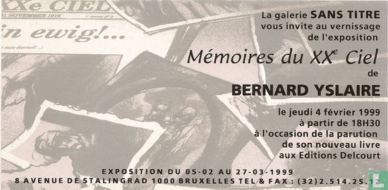 Exposition Mémoires du XXe ciel de Bernard Yslaire