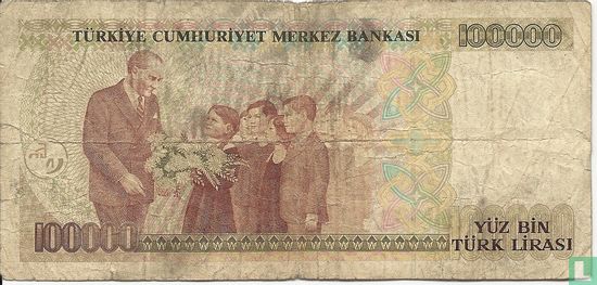 Turkey 100,000 Lira ND (1991/L1970) P205a - Image 2