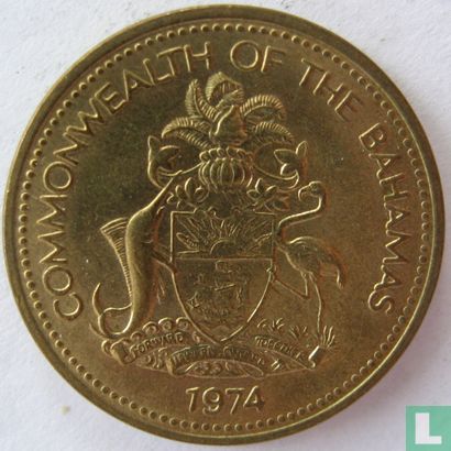 Bahama's 1 cent 1974 (zonder muntteken) - Afbeelding 1
