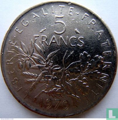 Frankrijk 5 francs 1970 - Afbeelding 1