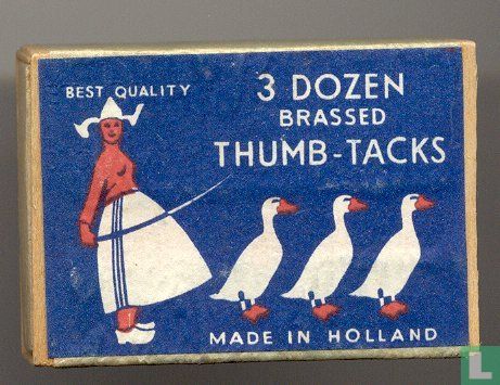 3 Dozen brassed Thumb-Tacks