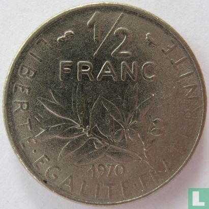 Frankrijk ½ franc 1970 - Afbeelding 1