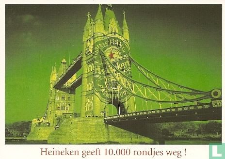 B002295 - Heineken 125 jaar "Heineken geeft 10.000 rondjes weg!" - Afbeelding 1