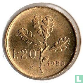 Italien 20 Lire 1980 - Bild 1