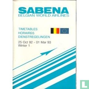SABENA - 25 oct 1992 - 01 mar 1993