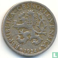 Czechoslovakia 1 koruna 1924 - Image 1