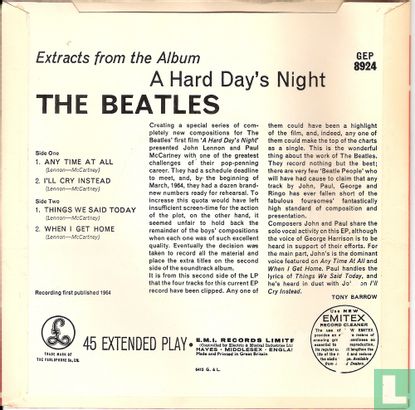 A Hard Day's Night (Extracts from the Album) - Afbeelding 2