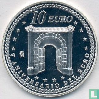 Spanje 10 euro 2007 (PROOF) "5 years Introducing the euro - Cooperation" - Afbeelding 2
