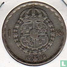 Sweden 1 krona 1946 - Image 1