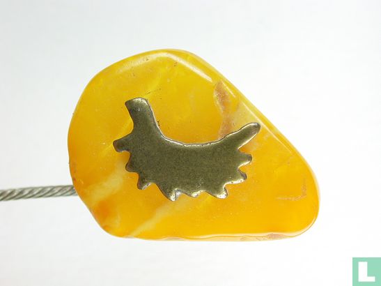 Ostpreussen - needle with genuin amber  - Afbeelding 1