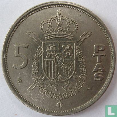 Spanje 5 pesetas 1984 - Afbeelding 2