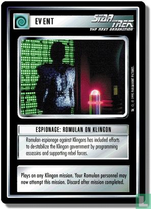 Espionage: Romulan on Klingon