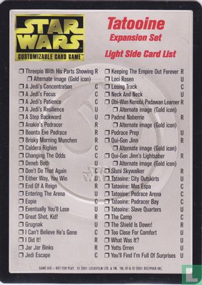 Light Side Card List