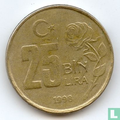 Turkije 25 bin lira 1998 - Afbeelding 1
