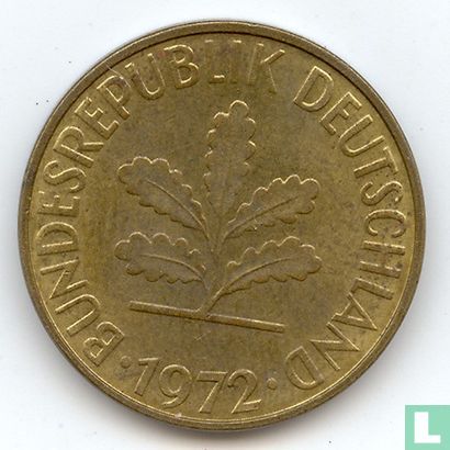 Duitsland 10 pfennig 1972 (F) - Afbeelding 1