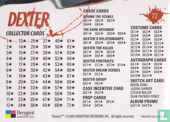Dexter Collector Cards - Afbeelding 2