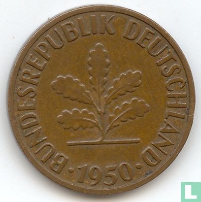 Duitsland 2 pfennig 1950 (F) - Afbeelding 1